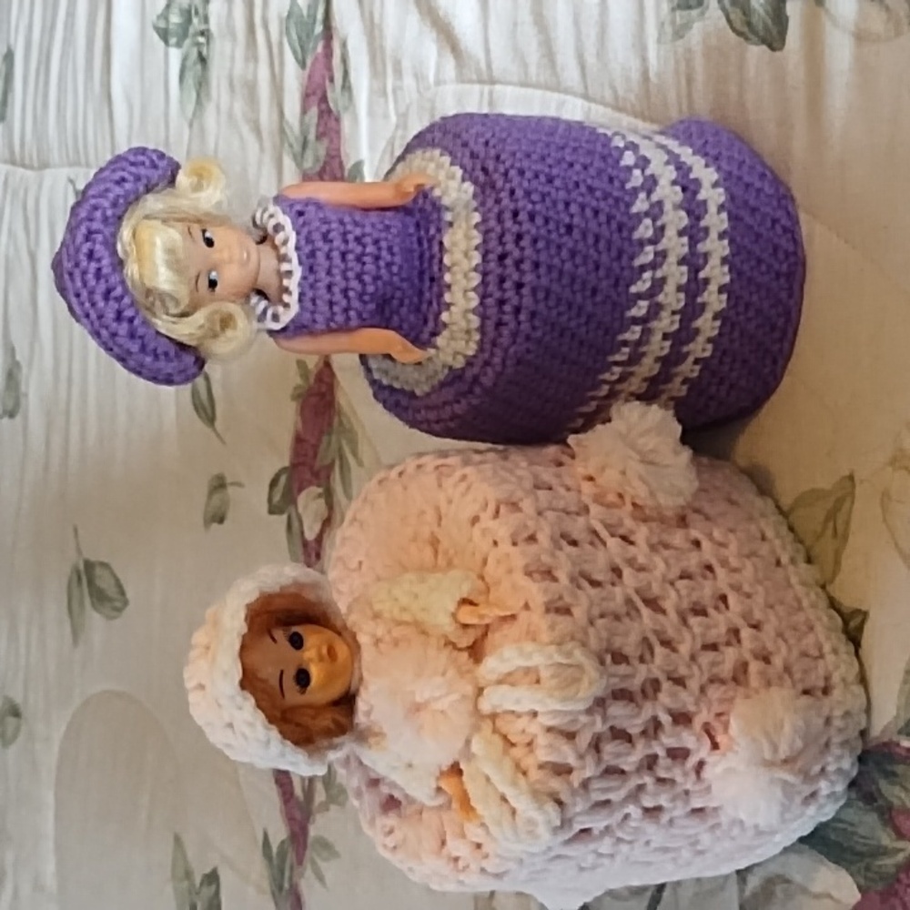 Vintage crochet dolls